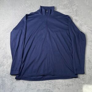 Patagonia Capilene Pullover Mens XL Blue Quarter Zip Navy Long Sleeve Athletic